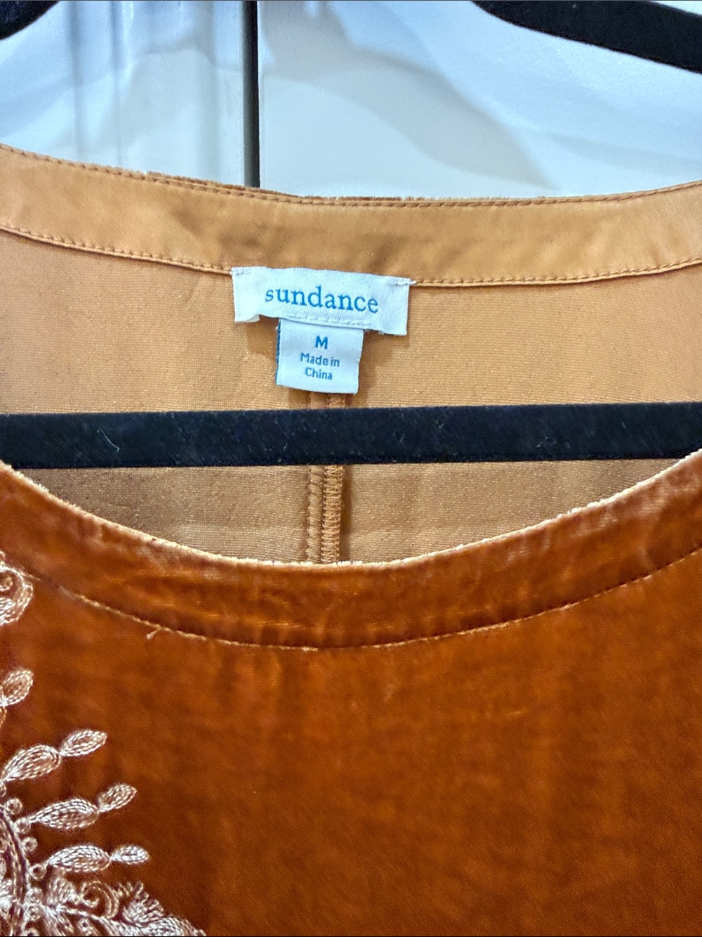 Sundance Velvet Paisley Embroidered Top - Rust & Cream - Picture 2 of 6